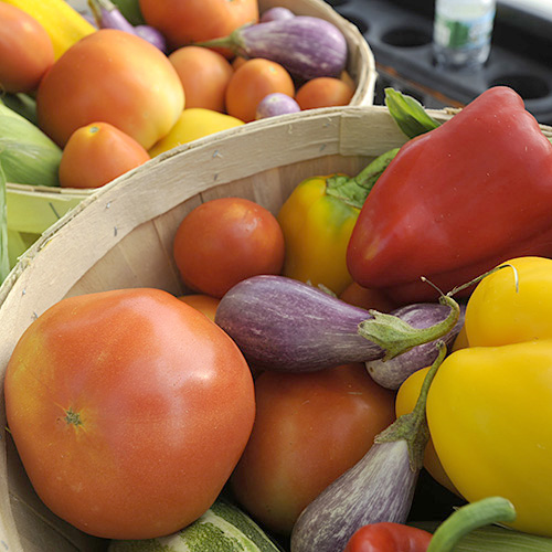 图片:篮子里的蔬菜。